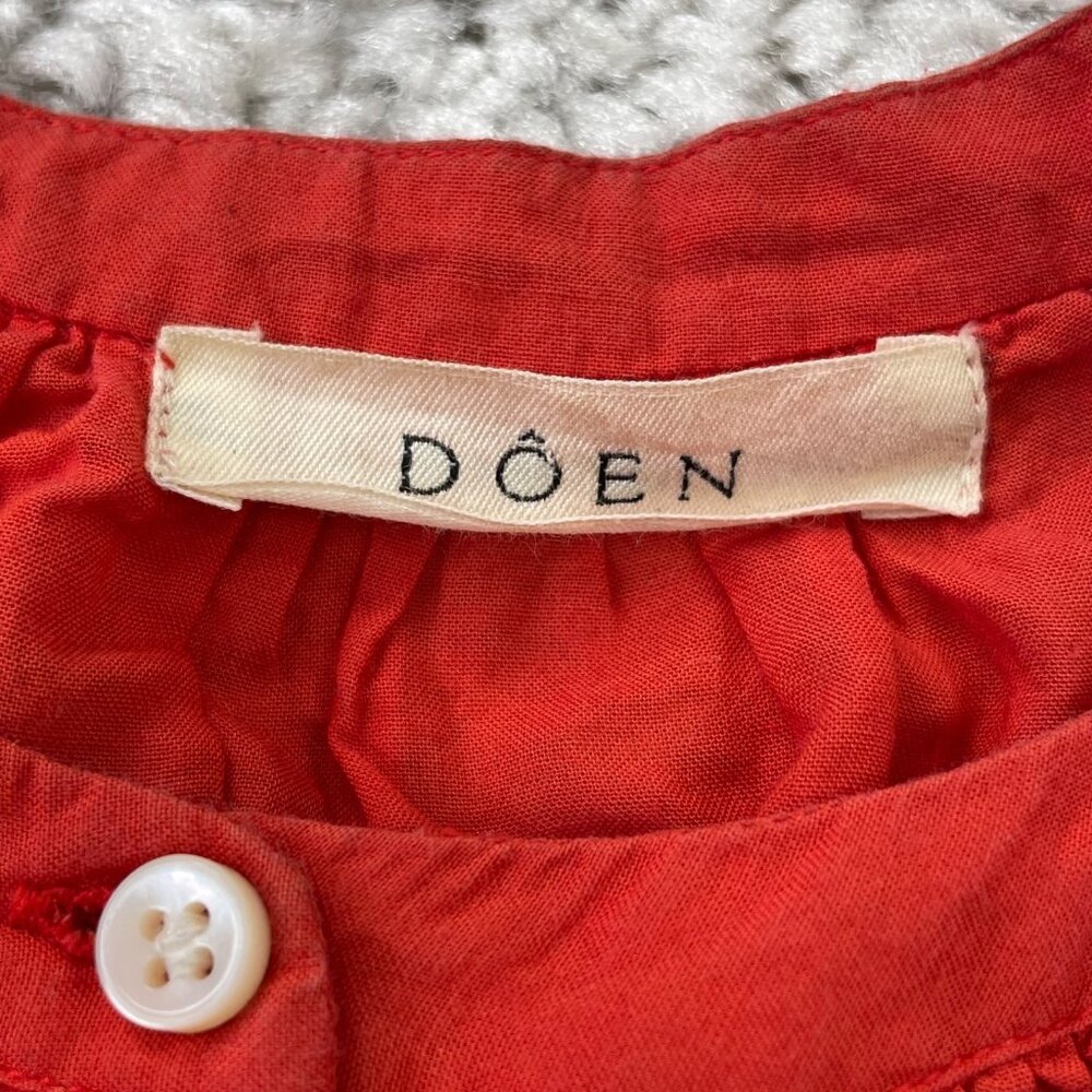 Doen The Jane Blouse Orange Red Scarlett - Picture 4 of 11